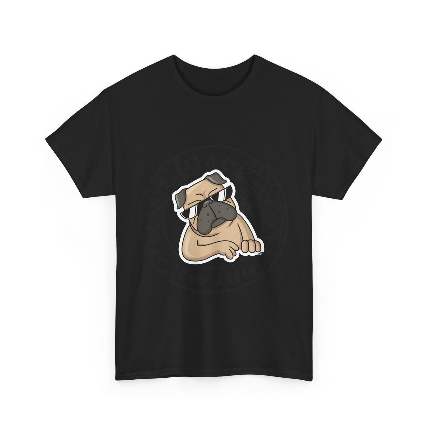 Funny Pug Dog Themed Unisex Heavy Cotton Tshirt
