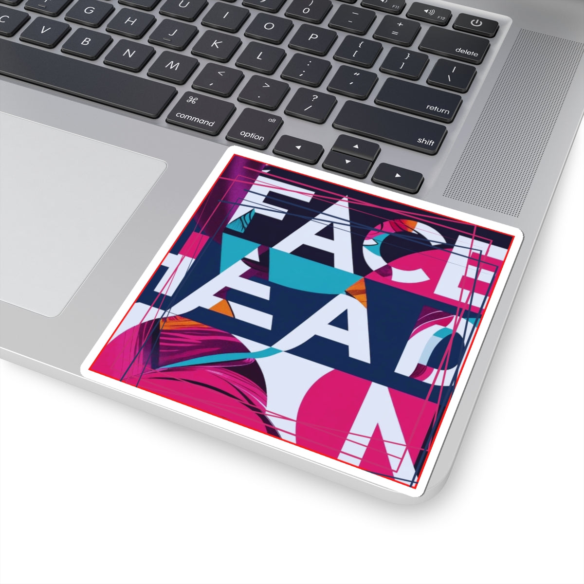 Colorful Artistic FACE HEAD ON' Design Sticker
