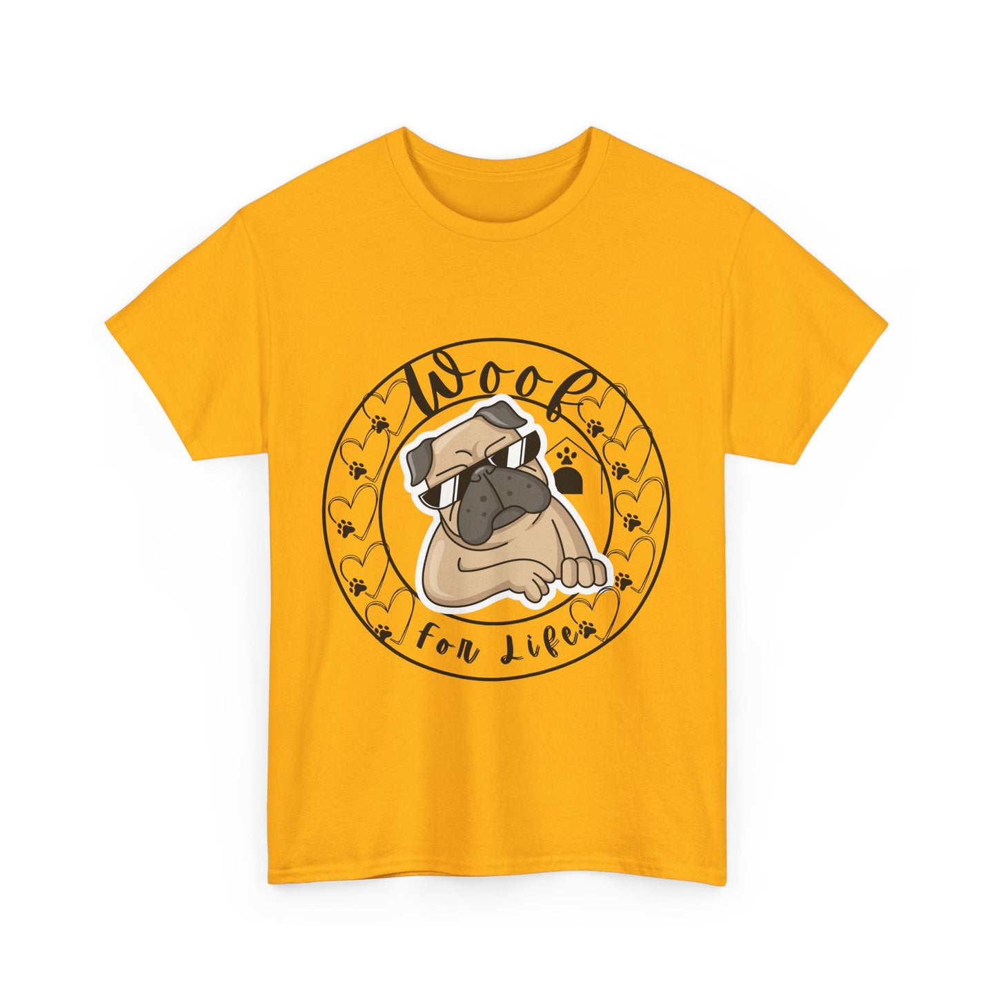 Funny Pug Dog Themed Unisex Heavy Cotton Tshirt