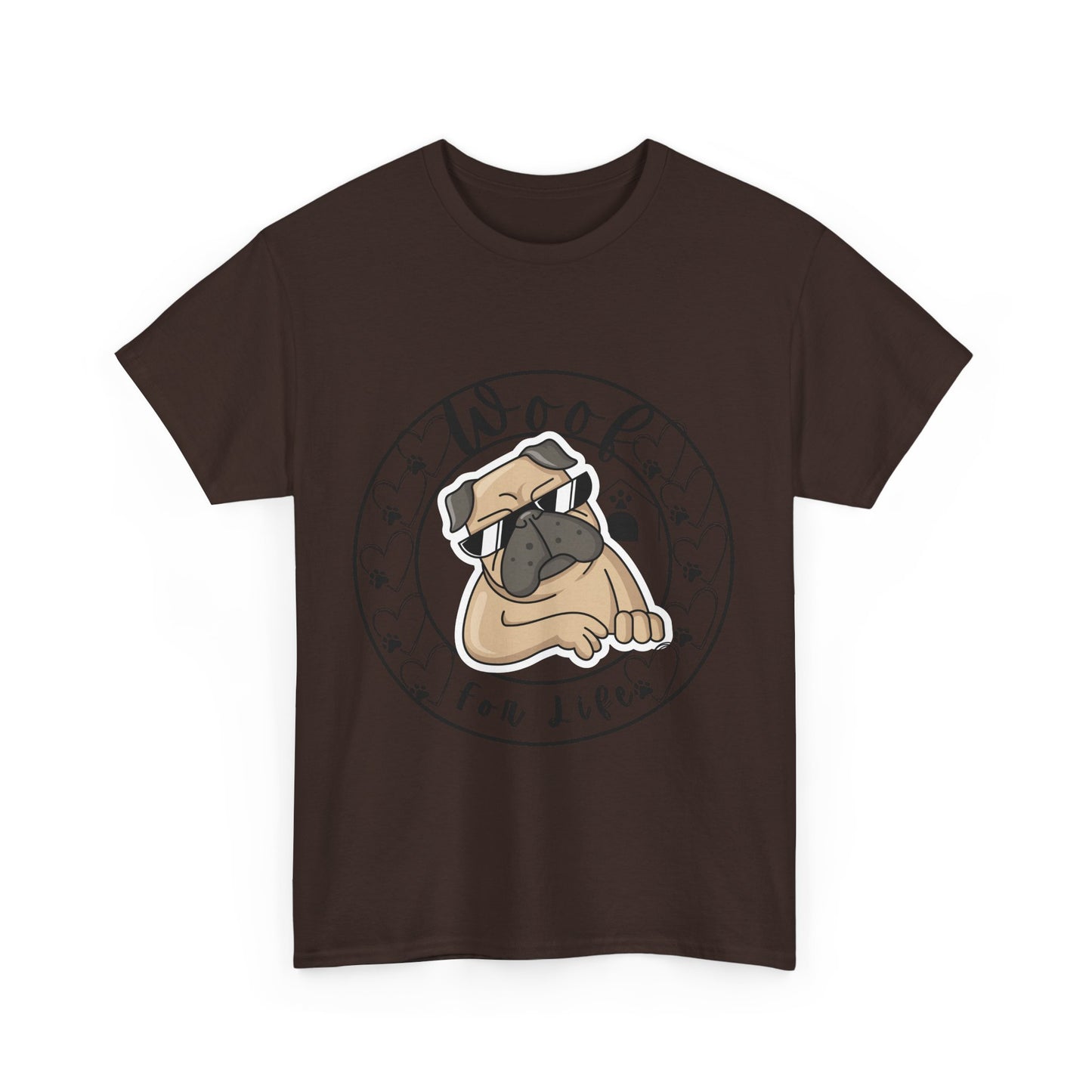 Funny Pug Dog Themed Unisex Heavy Cotton Tshirt