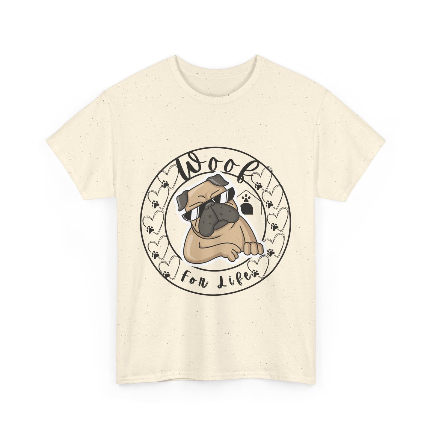 Funny Pug Dog Themed Unisex Heavy Cotton Tshirt