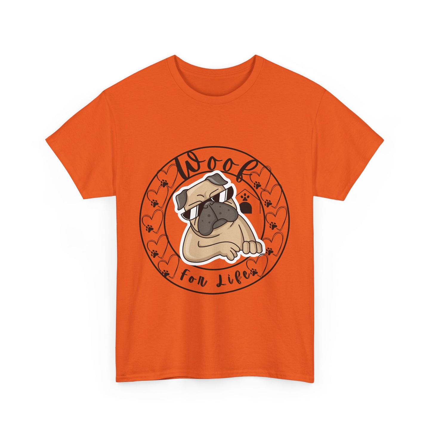 Funny Pug Dog Themed Unisex Heavy Cotton Tshirt