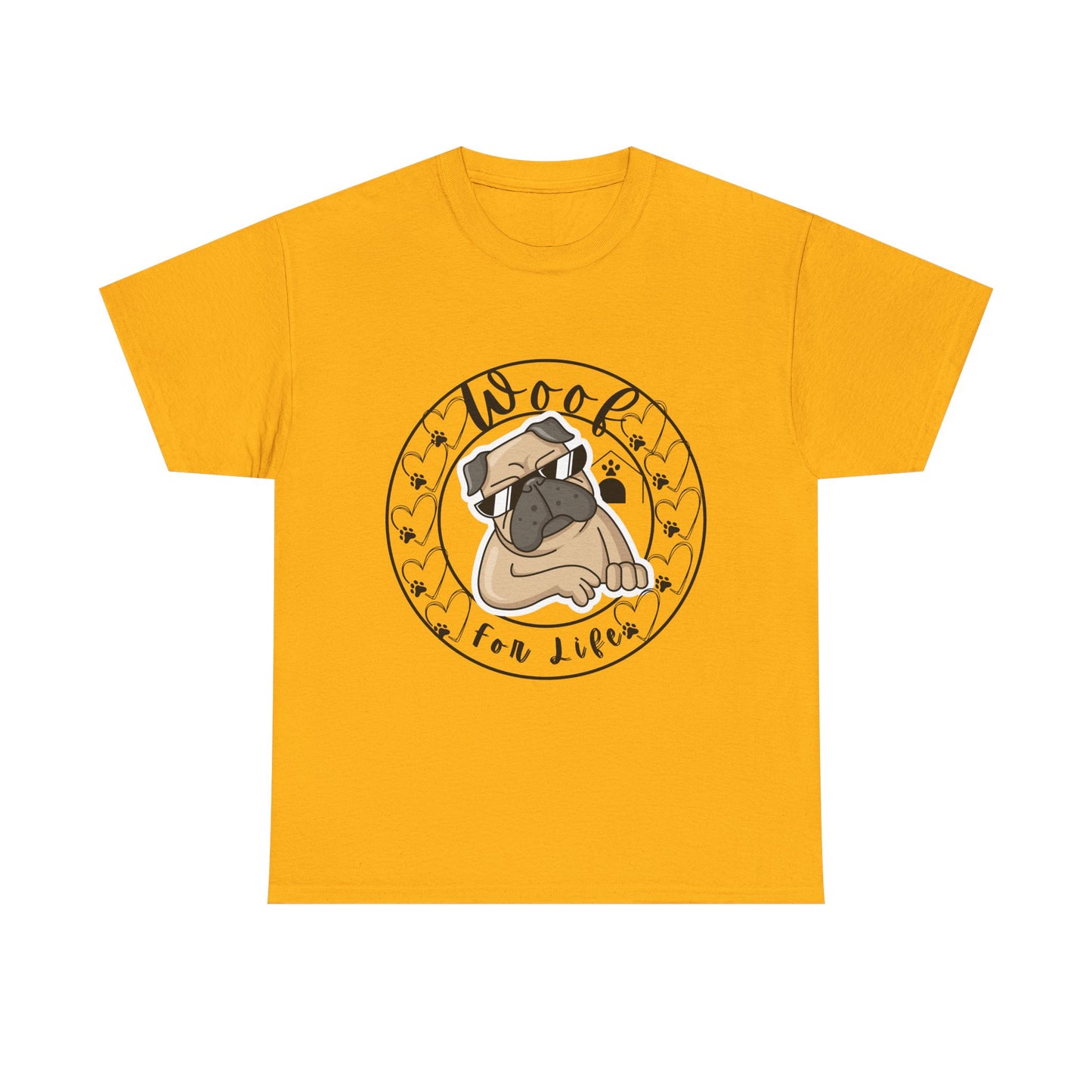 Funny Pug Dog Themed Unisex Heavy Cotton Tshirt