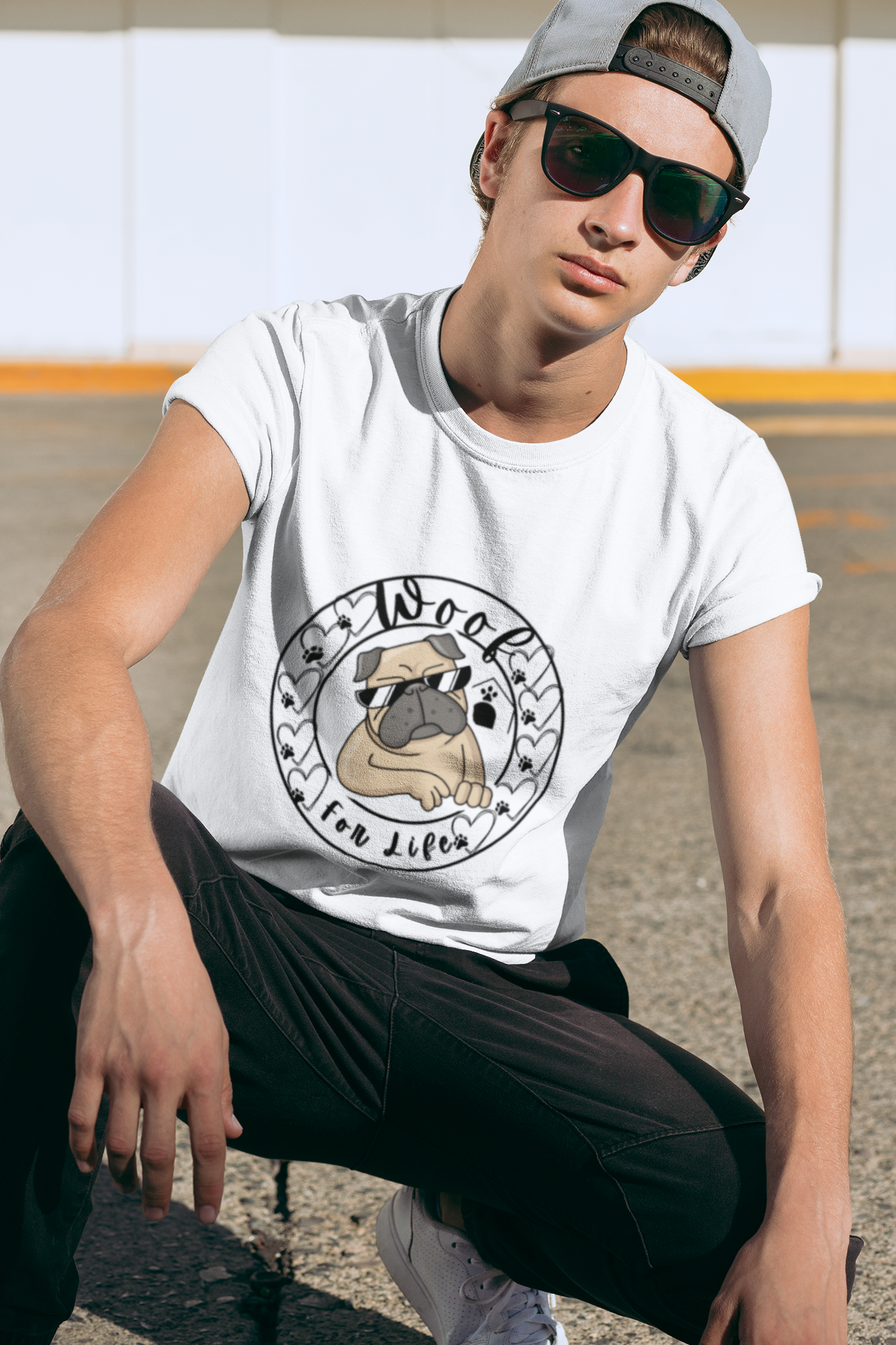 funny Pug Dog themed Tshirt Unisex