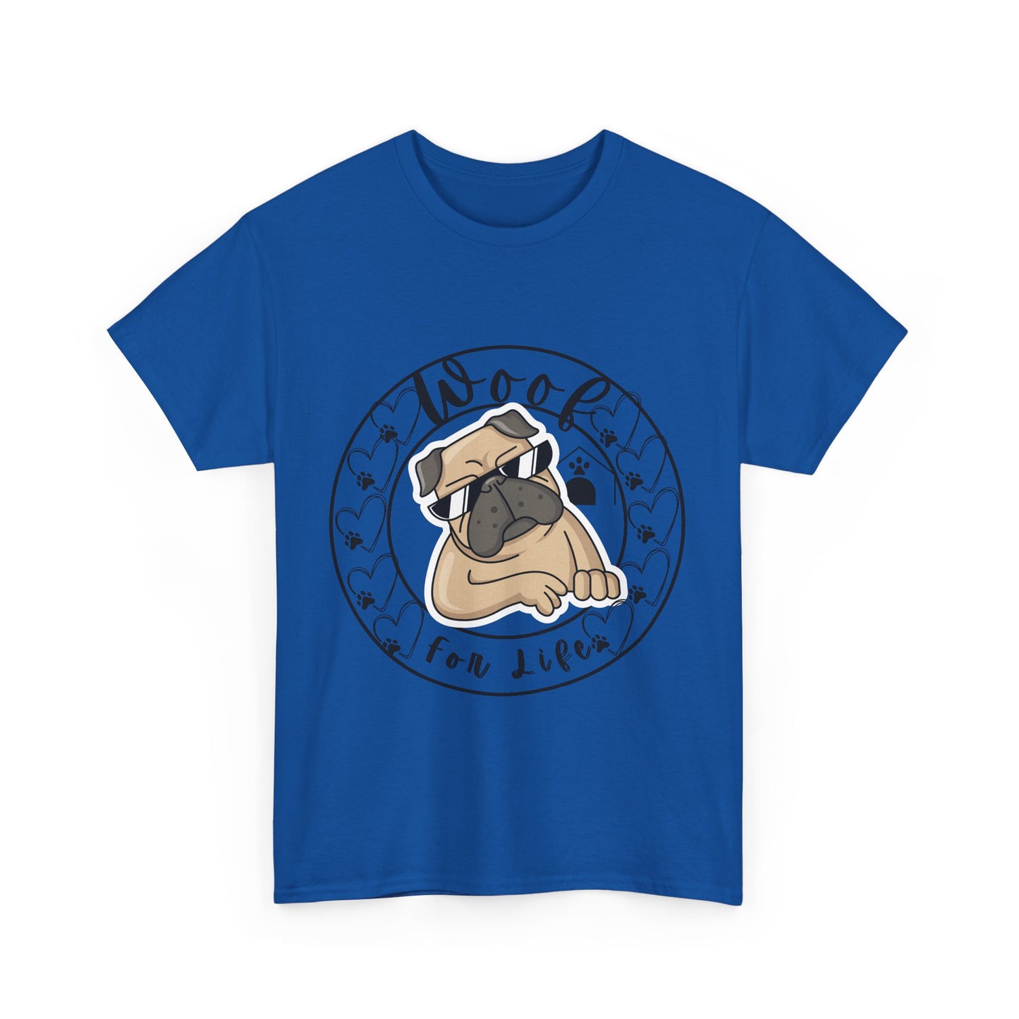 Funny Pug Dog Themed Unisex Heavy Cotton Tshirt