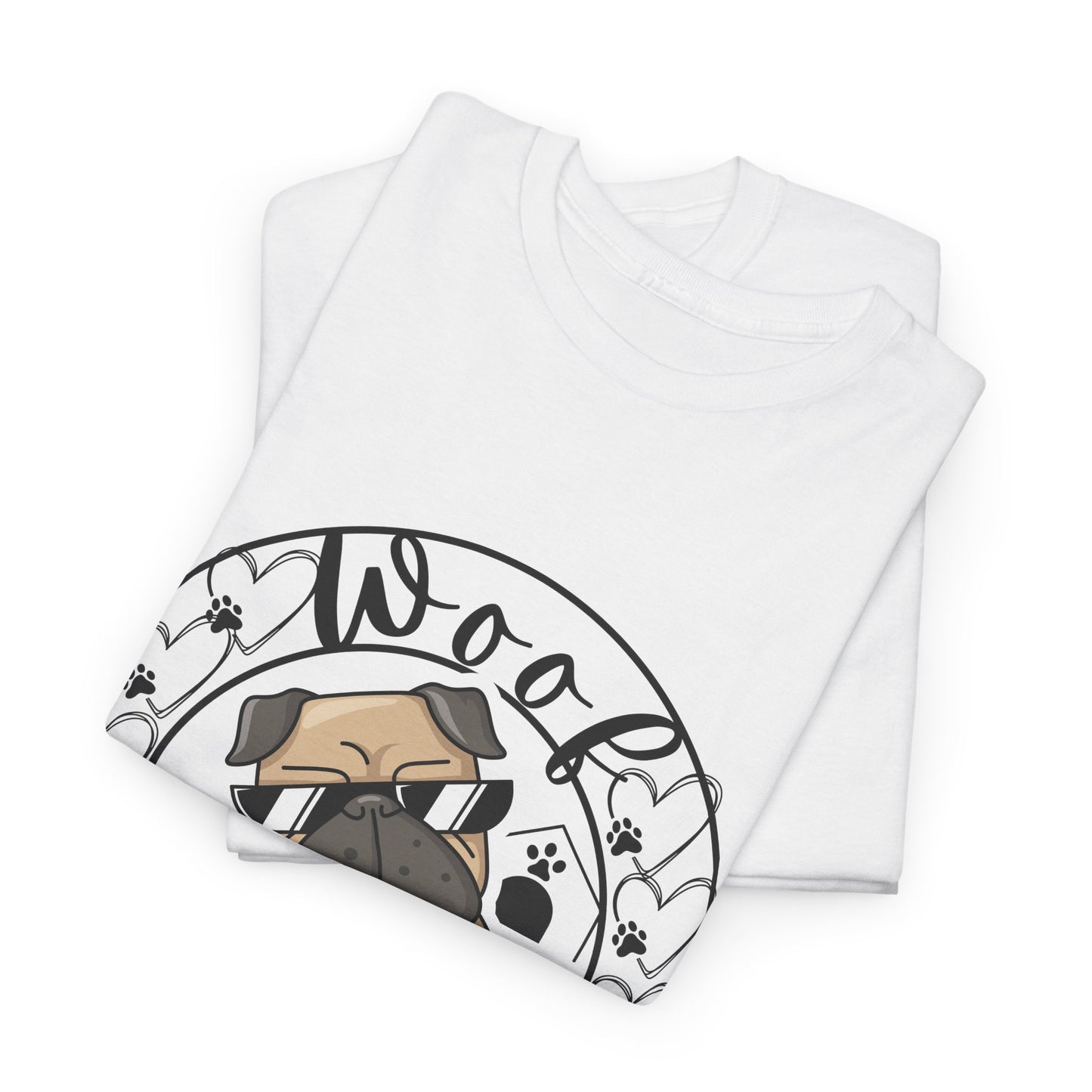 Funny Pug Dog Themed Unisex Heavy Cotton Tshirt