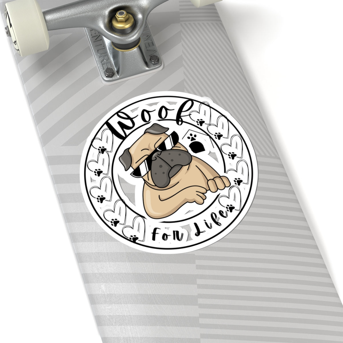Pug Dog Kiss-Cut Stickers,