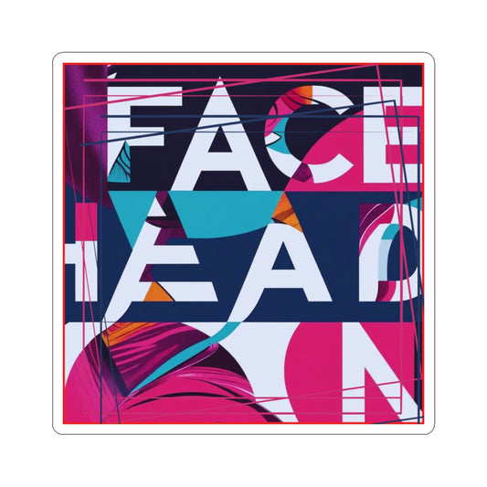 Colorful Artistic FACE HEAD ON' Design Sticker