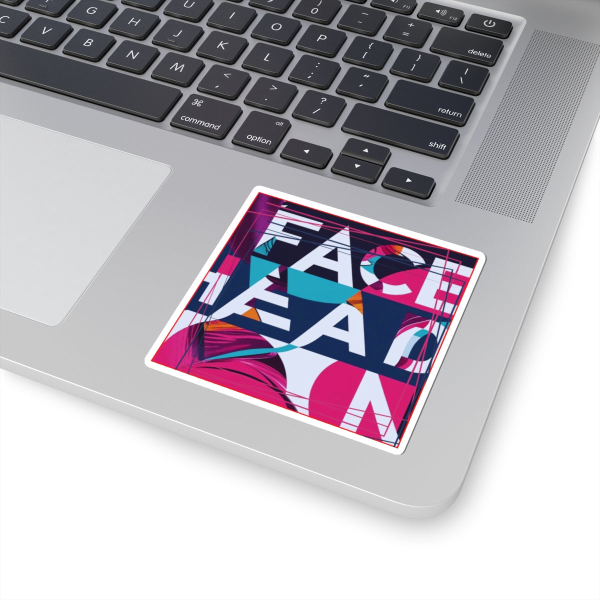 Colorful Artistic FACE HEAD ON' Design Sticker