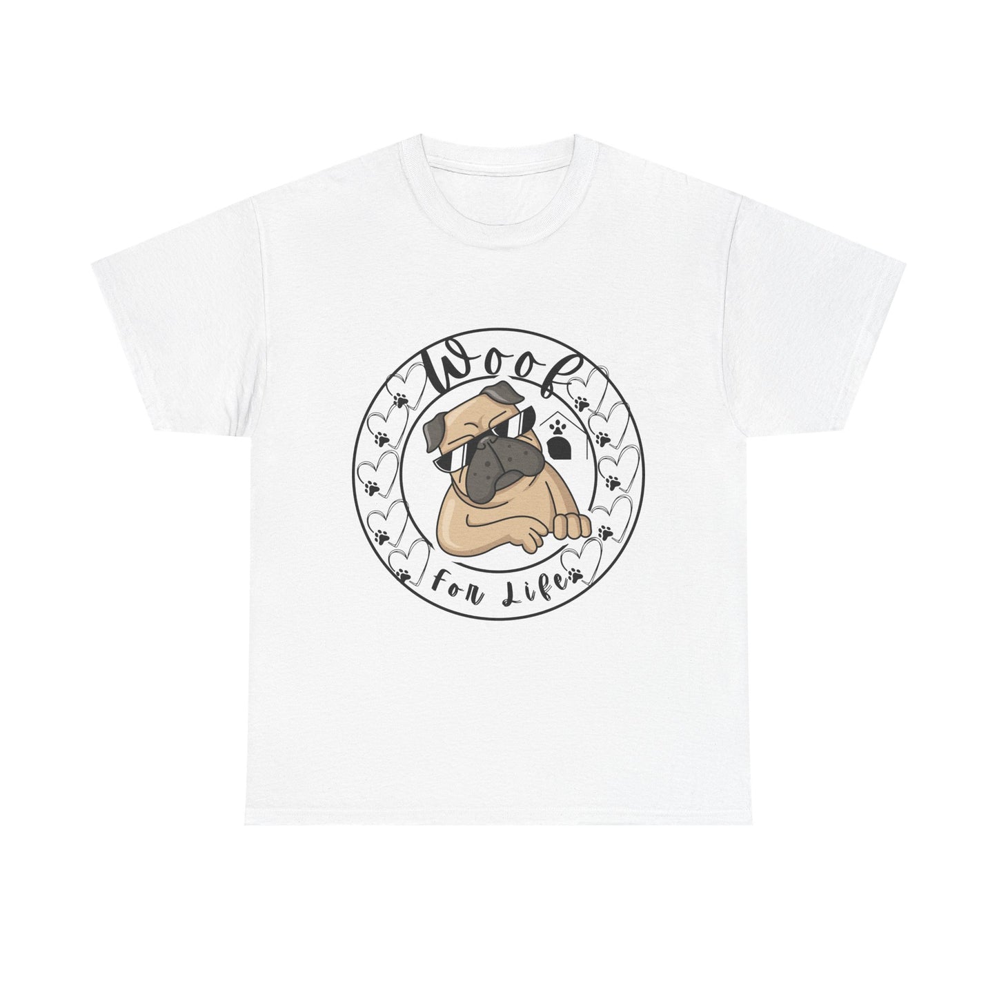 Funny Pug Dog Themed Unisex Heavy Cotton Tshirt