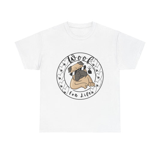 Funny Pug Dog Themed Unisex Heavy Cotton Tshirt