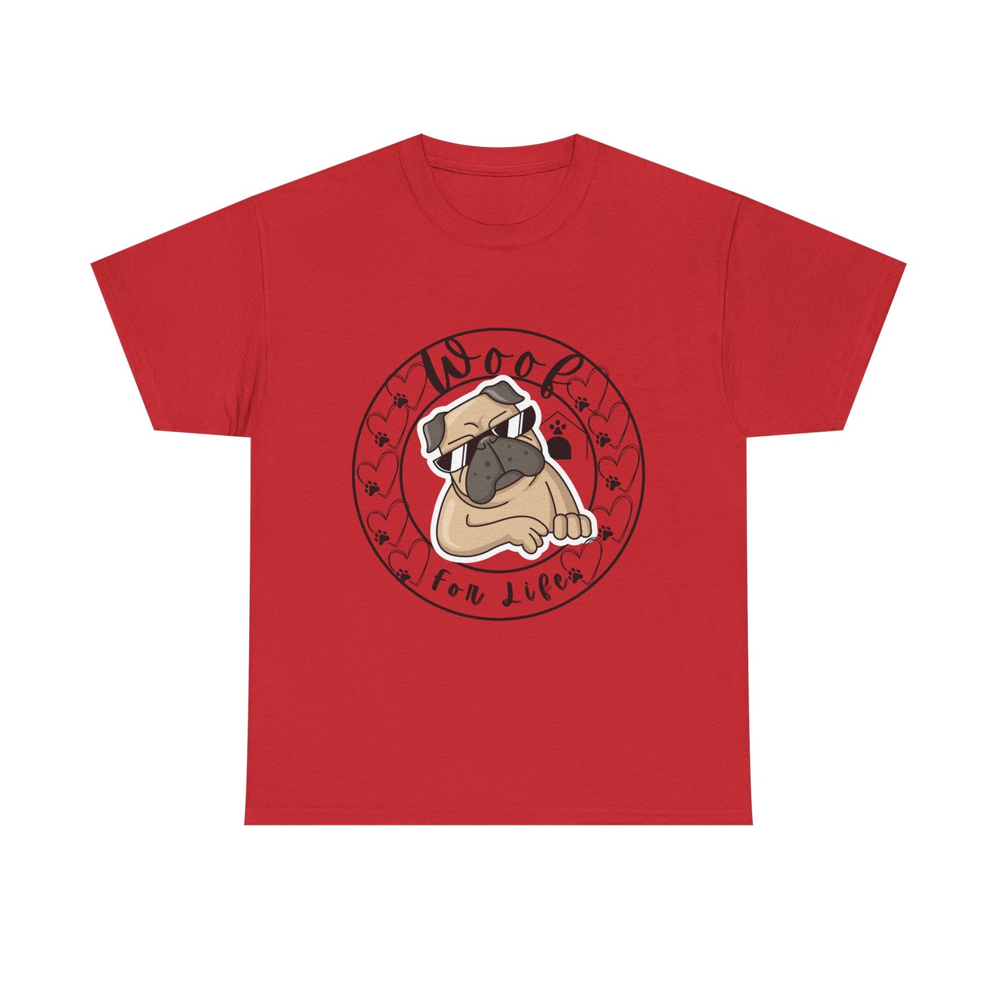 Funny Pug Dog Themed Unisex Heavy Cotton Tshirt