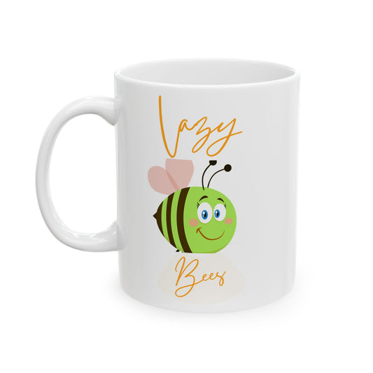 Cute Lazy Bee Cartoon Ceramic Mug Gift for Kids, Coffee Lovers, Birthdays, Holidays, Home Decor