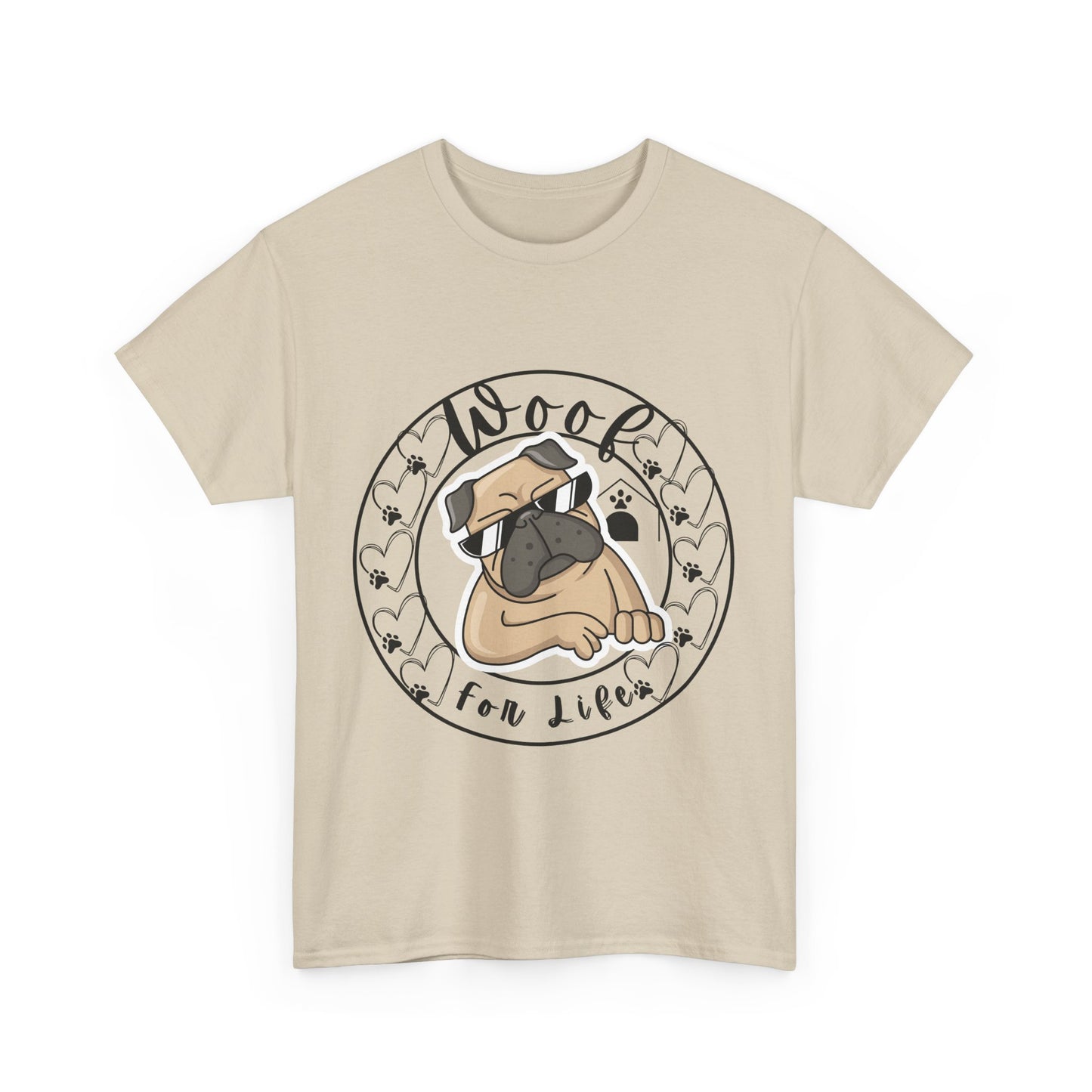 Funny Pug Dog Themed Unisex Heavy Cotton Tshirt