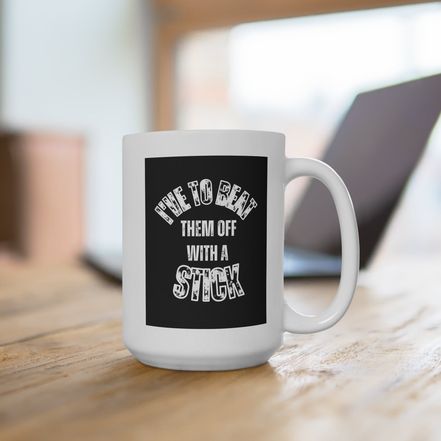 Funny Quote Mug, Black and White Design