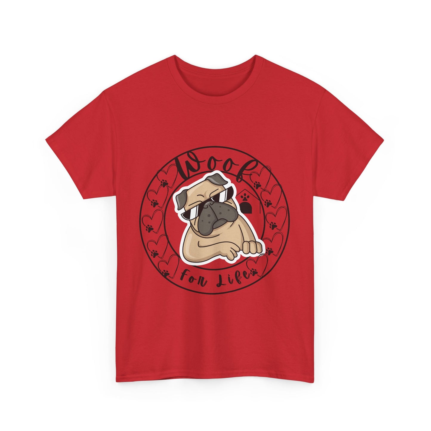 Funny Pug Dog Themed Unisex Heavy Cotton Tshirt