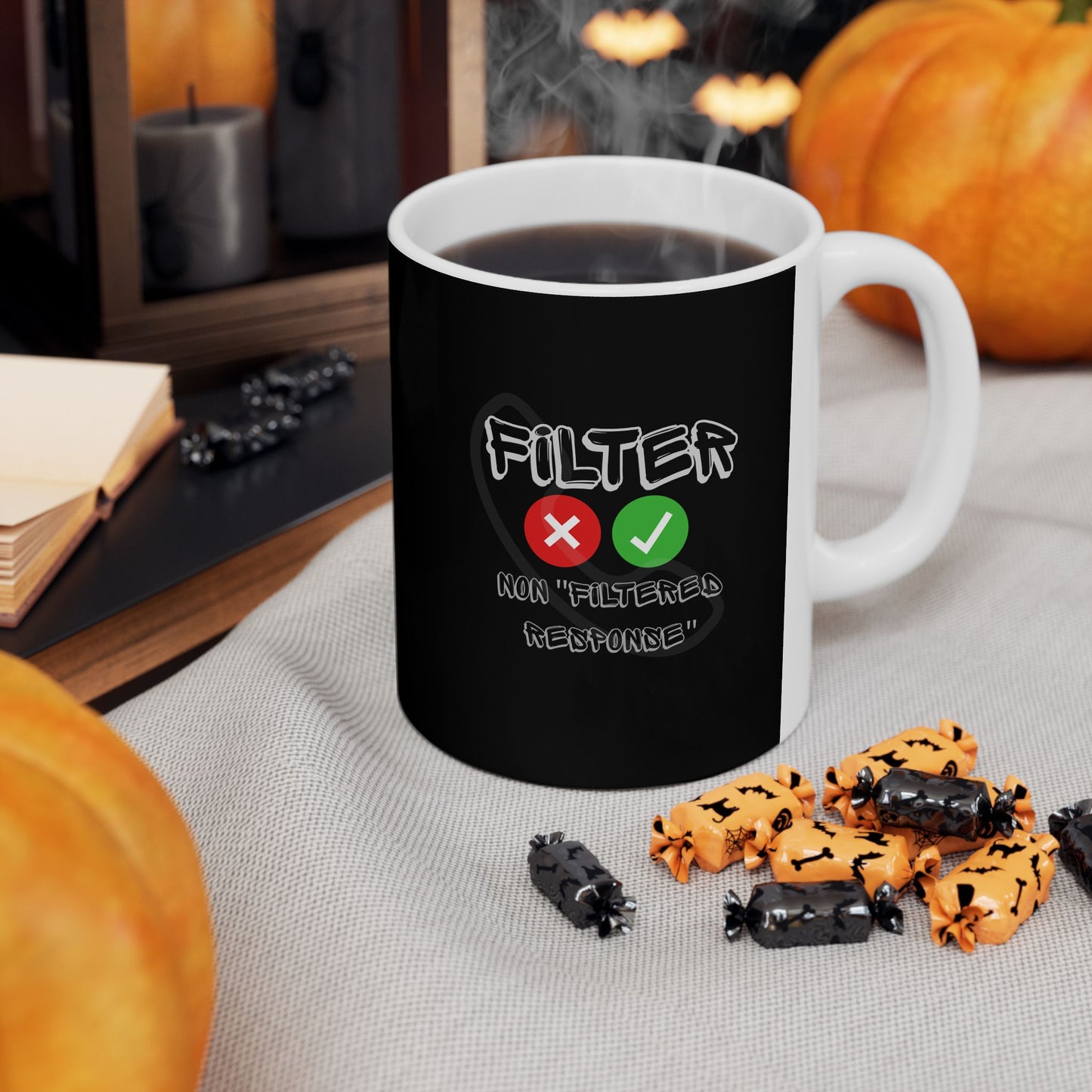 Funny Ceramic Mug for Coffee  & Tea Lovers 1 oz and 15 oz Sizes