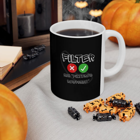 Funny Ceramic Mug for Coffee  & Tea Lovers 1 oz and 15 oz Sizes