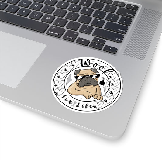 Pug Dog Kiss-Cut Stickers,