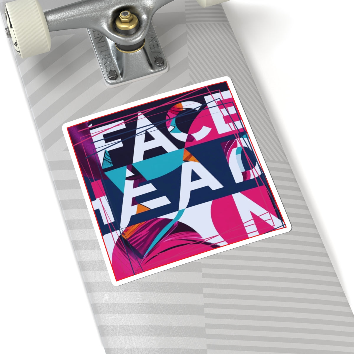 Colorful Artistic FACE HEAD ON' Design Sticker
