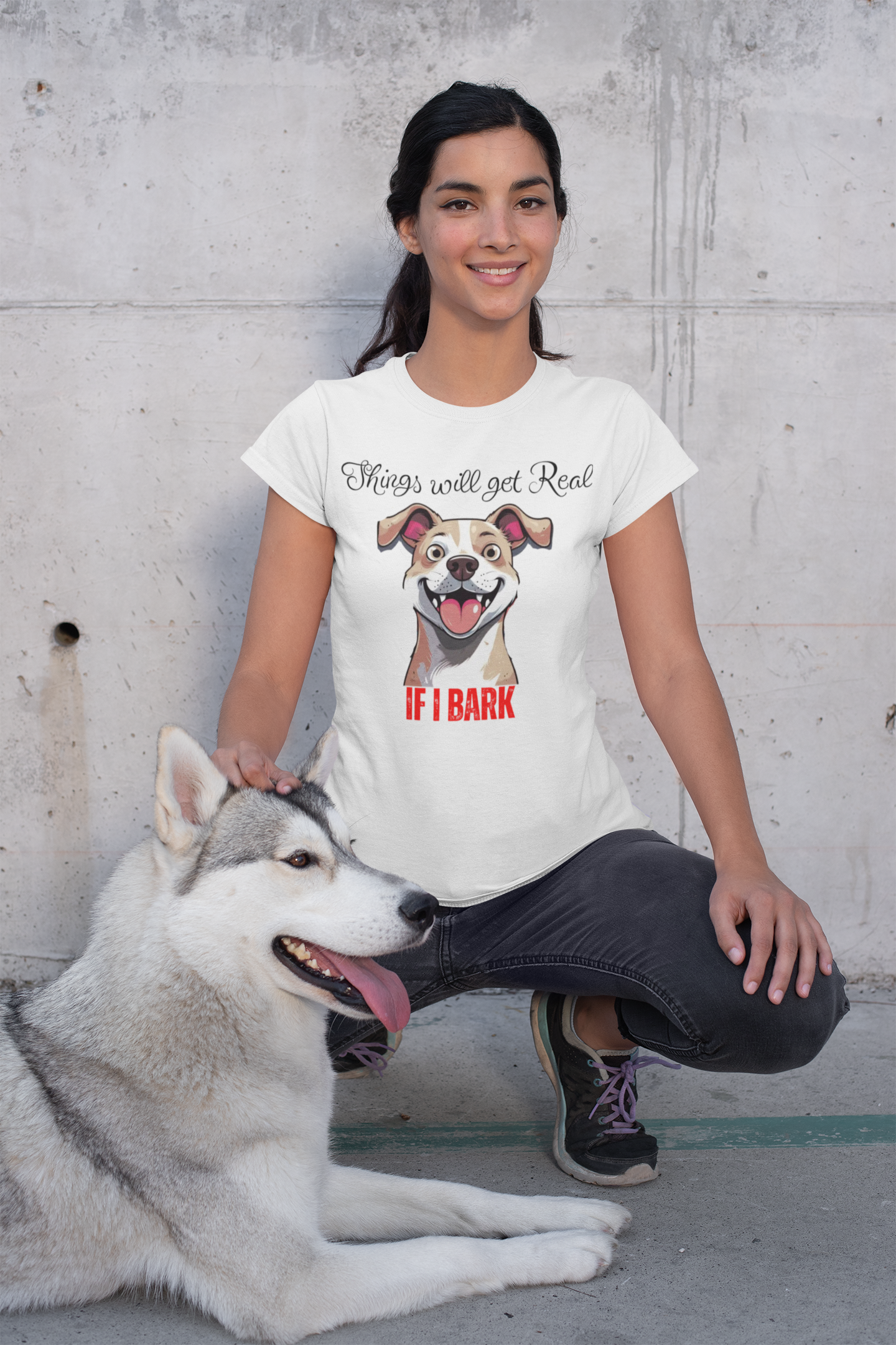 Humorous Dog Quote T-shirt,