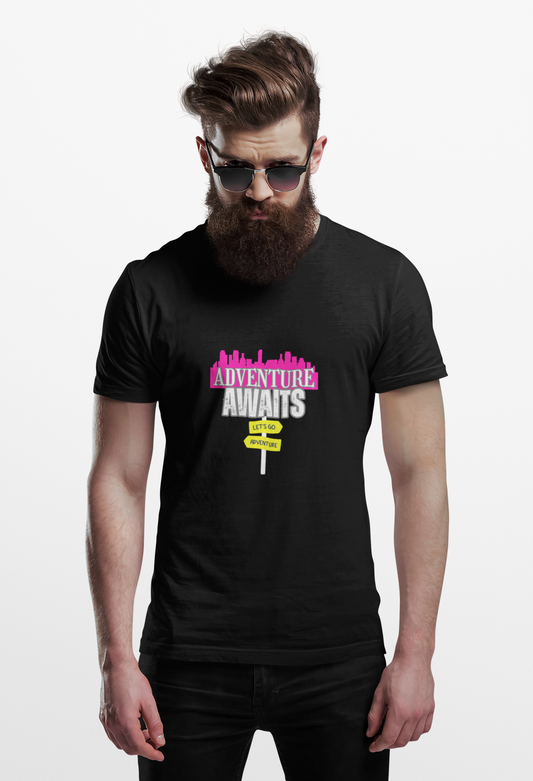 Adventure Await Unisex T-Shirt with Quote