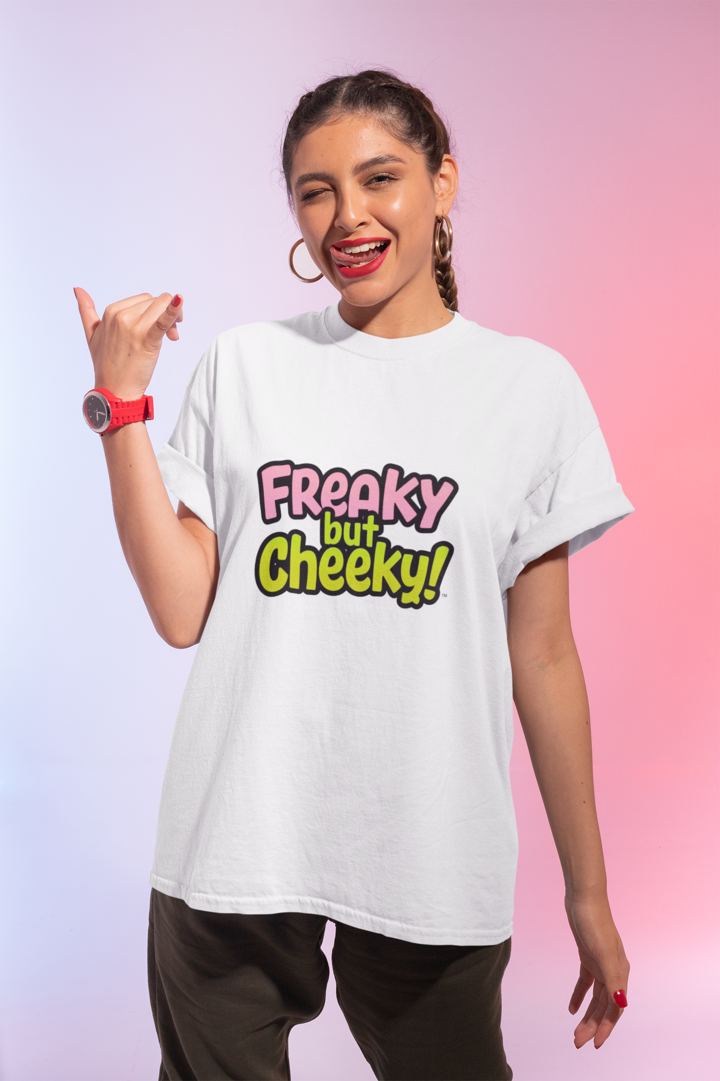 Freaky but Cheeky T-Shirt - Fun Graphic Tee