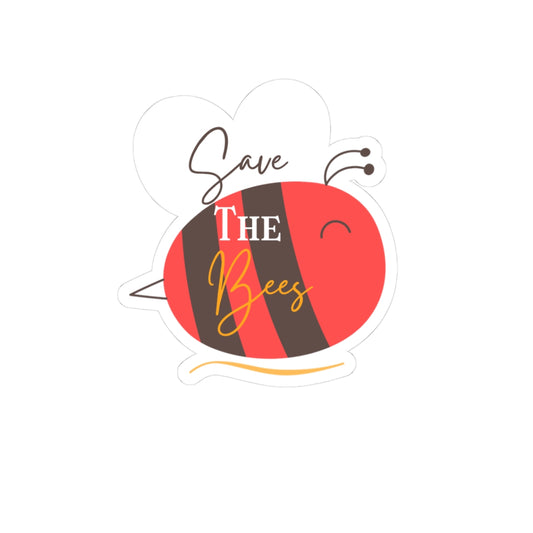 Save The Bees Cut Out Stickers, Eco-Friendly Sticker Pack