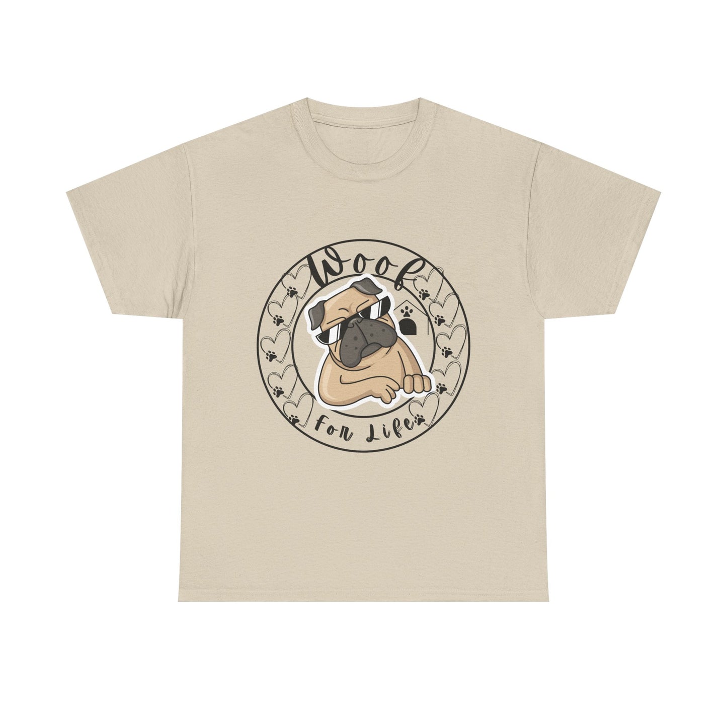 Funny Pug Dog Themed Unisex Heavy Cotton Tshirt