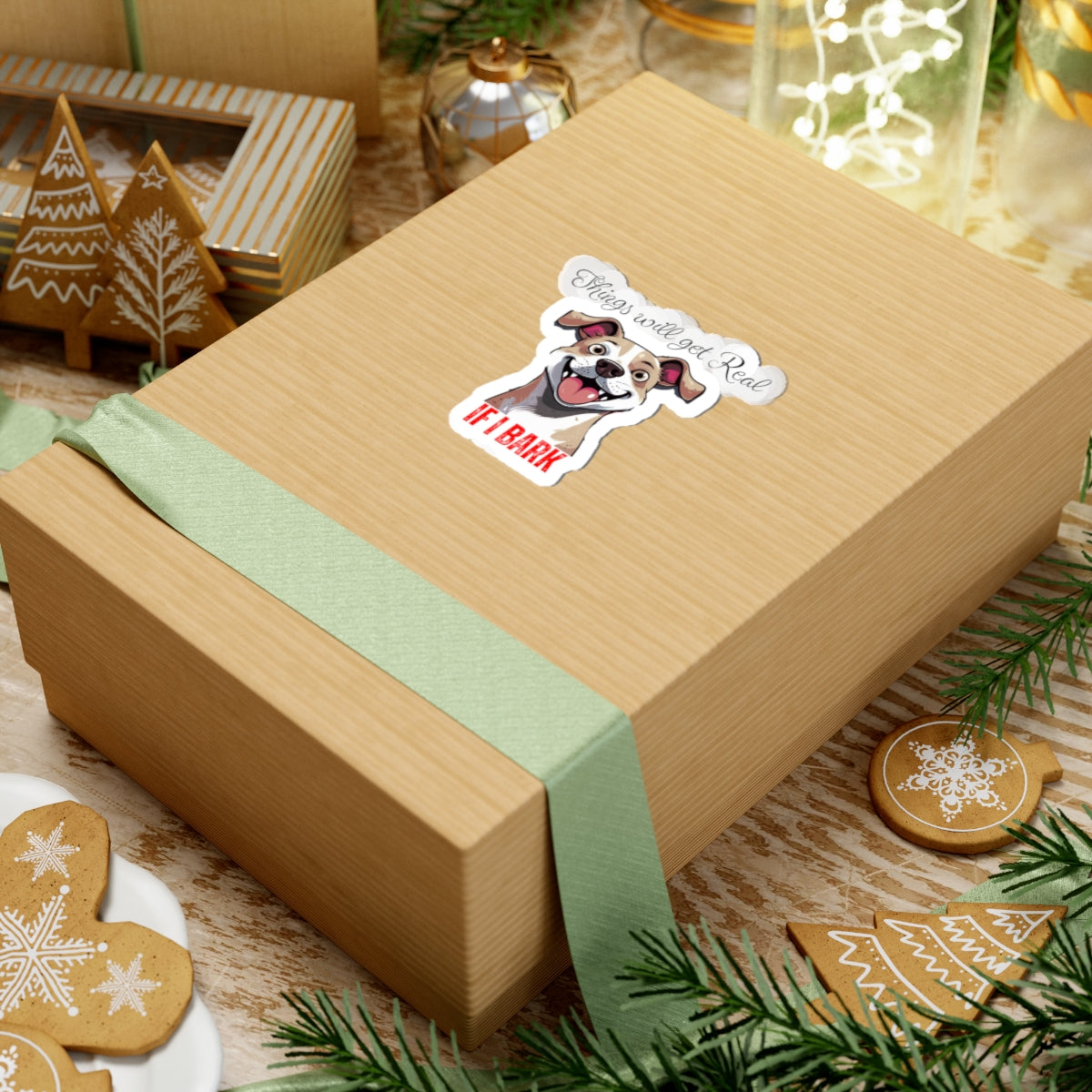 Playful Dog Sticker for placing anywhere you like