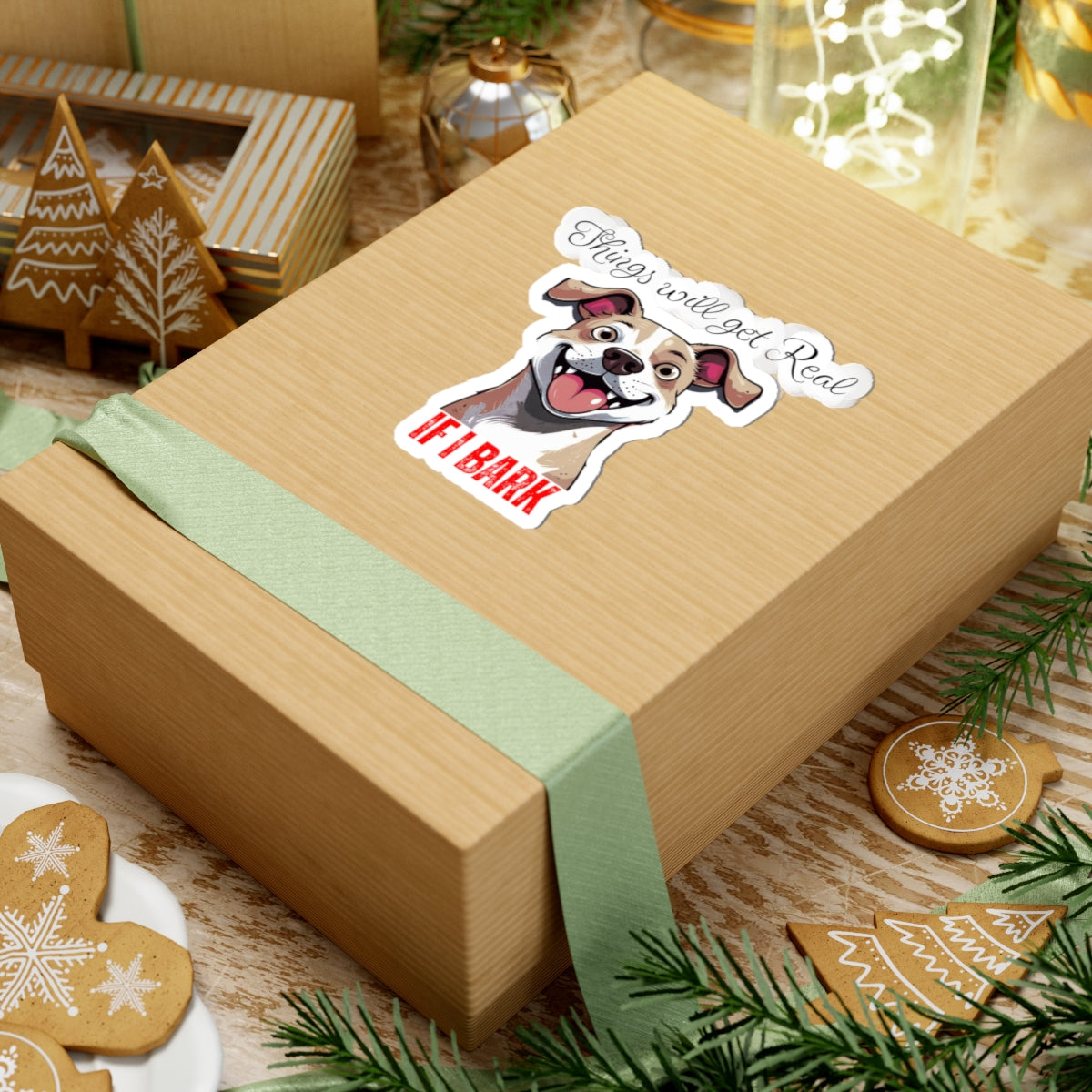 Playful Dog Sticker for placing anywhere you like