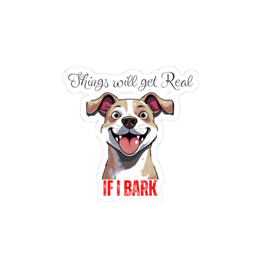 Playful Dog Sticker for placing anywhere you like