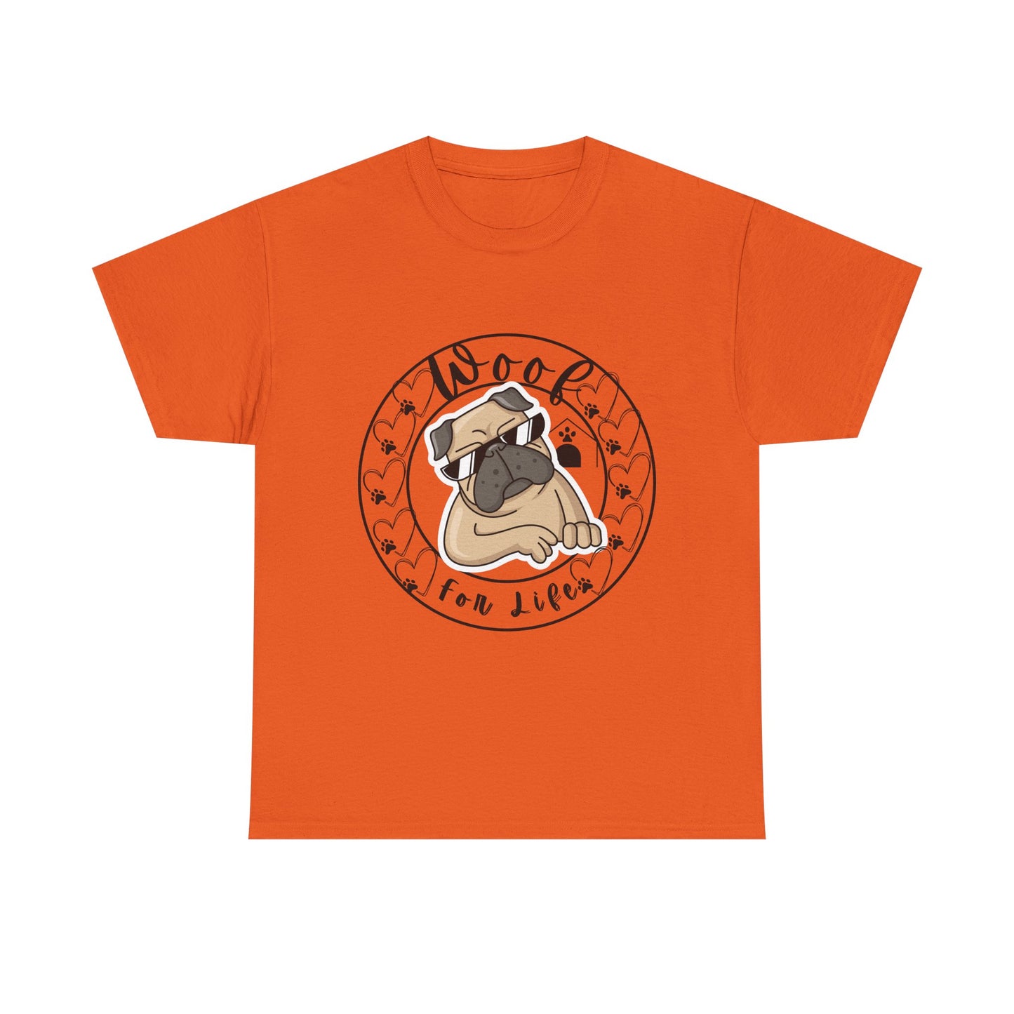 Funny Pug Dog Themed Unisex Heavy Cotton Tshirt