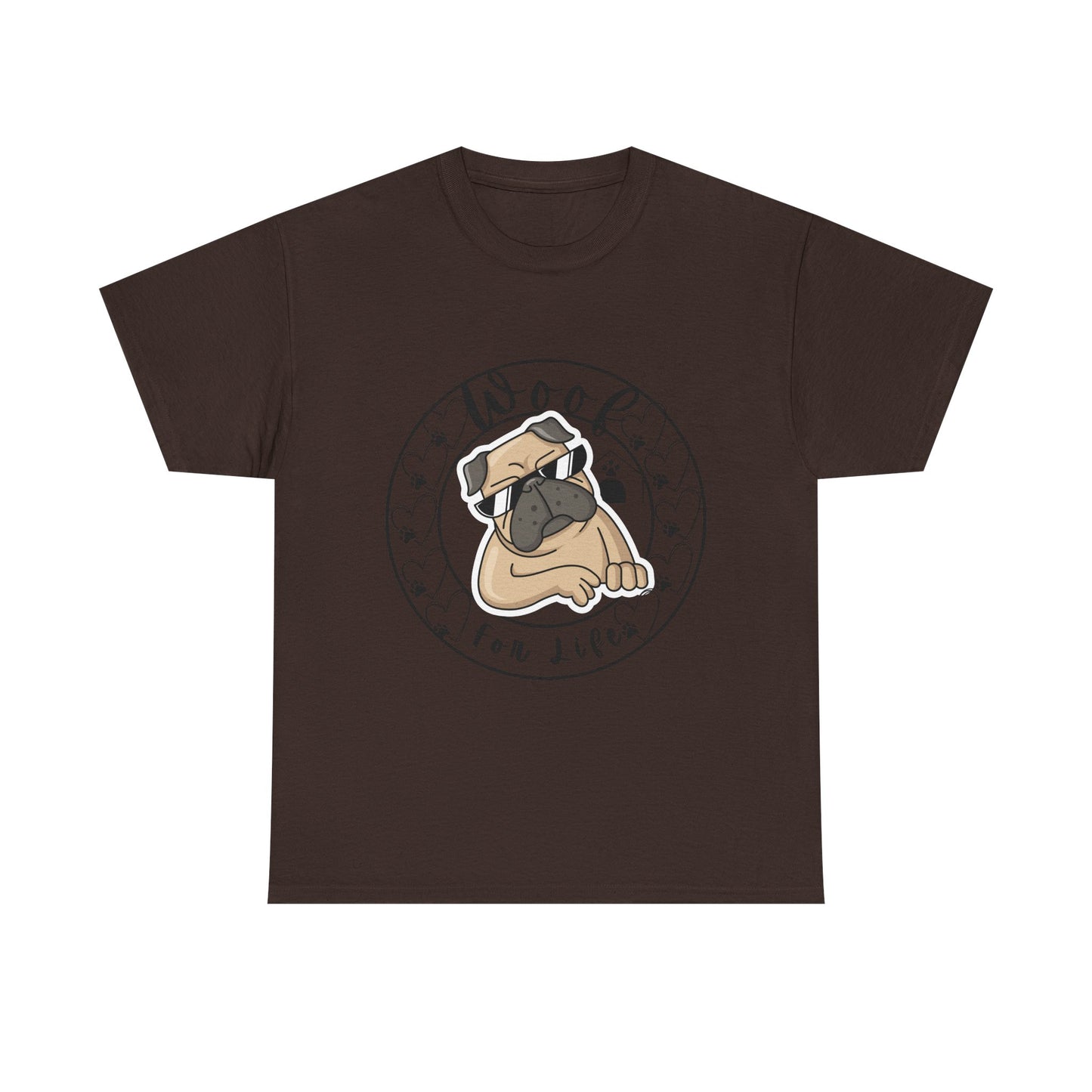 Funny Pug Dog Themed Unisex Heavy Cotton Tshirt