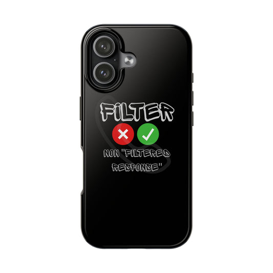 Filter Not Filtered Phone Case, Tough Phone Cases for Teens, Funny Cellphone Cover, Unique Gift for Coworkers, Stylish Protection