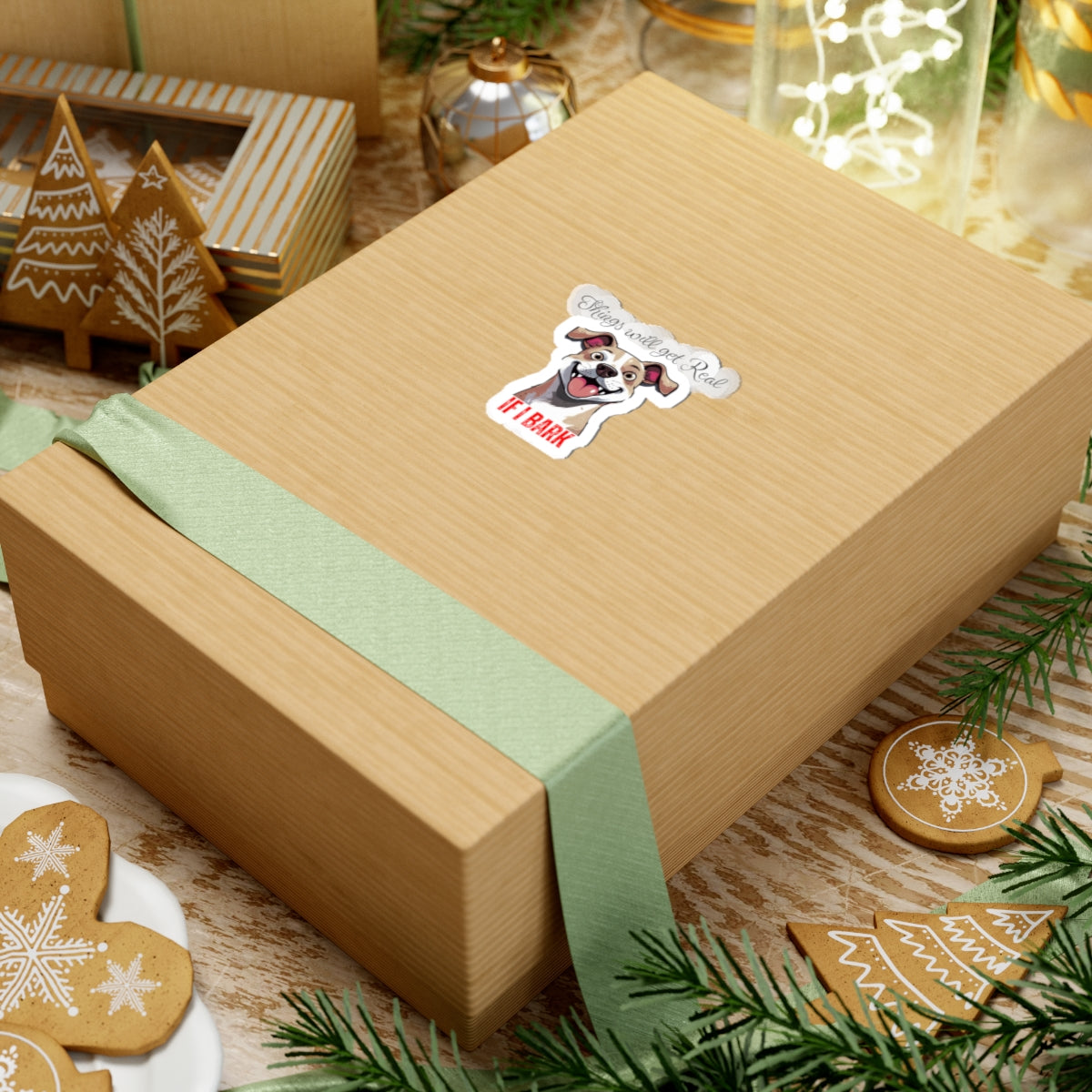 Playful Dog Sticker for placing anywhere you like