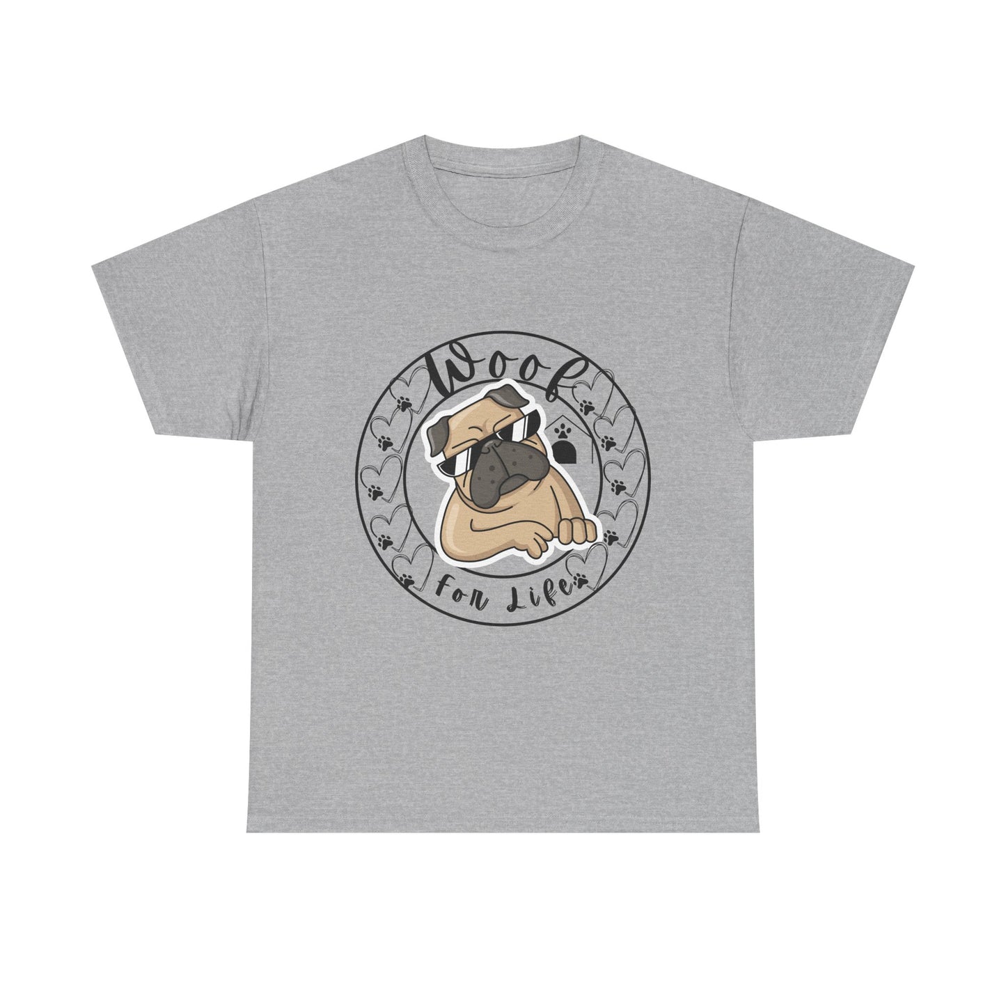 Funny Pug Dog Themed Unisex Heavy Cotton Tshirt