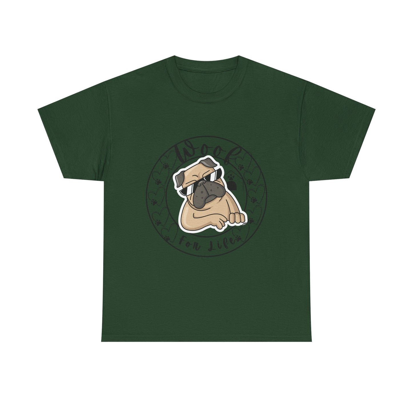 Funny Pug Dog Themed Unisex Heavy Cotton Tshirt