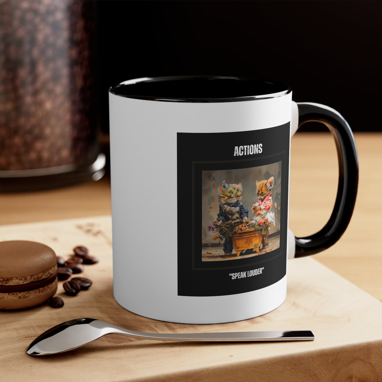 Stylish  Mugs "Action Louder Then Words" for tea and coffee