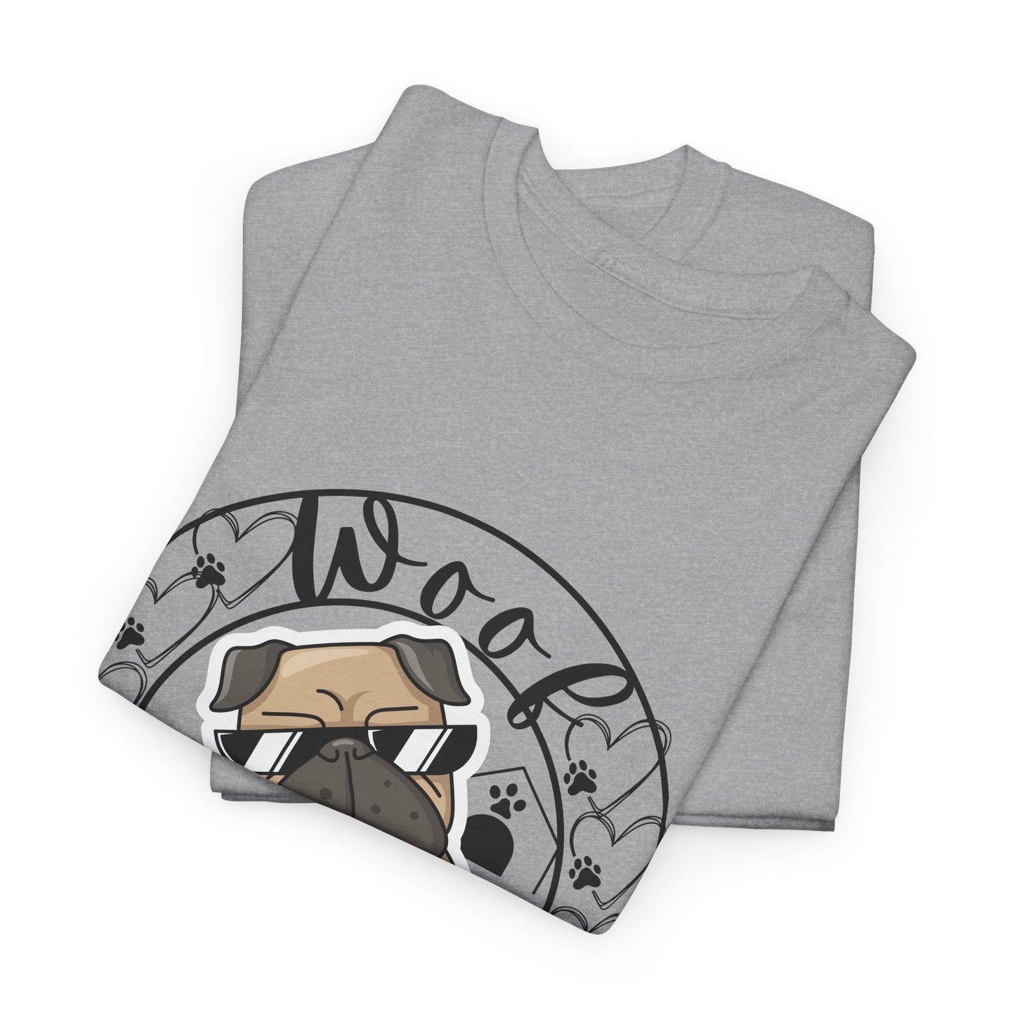 Funny Pug Dog Themed Unisex Heavy Cotton Tshirt