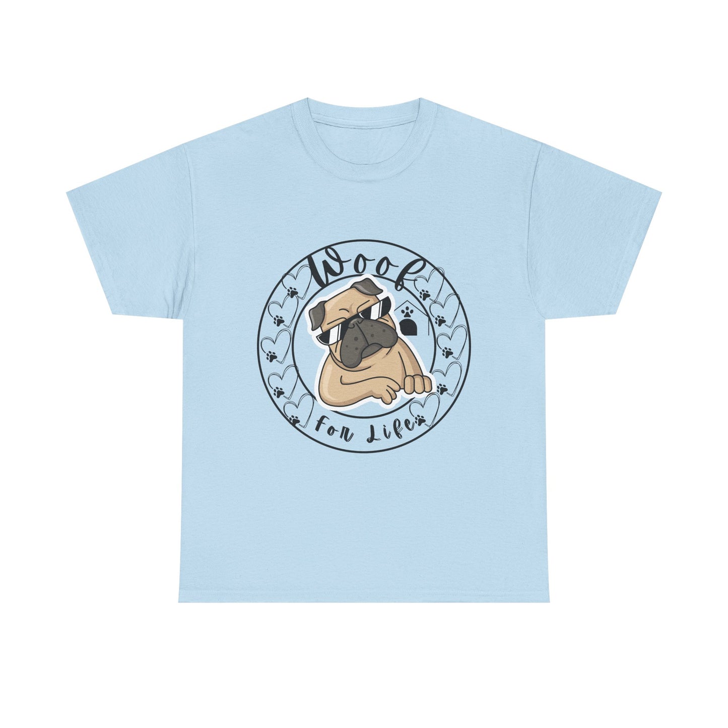 Funny Pug Dog Themed Unisex Heavy Cotton Tshirt